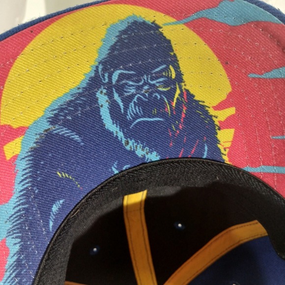 Godzilla vs Kong Baseball Cap Movie Promo Royal Blue Adjustable Hat - Picture 8 of 10